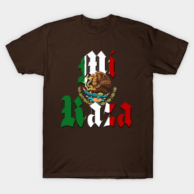 "Mi Raza" Mexican Flag T-Shirt by Gravityx9